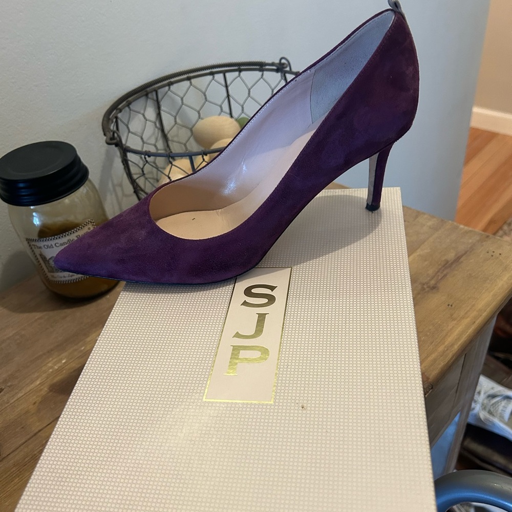 SJP Purple Suede Pumps. Size 37.5 (size 7)